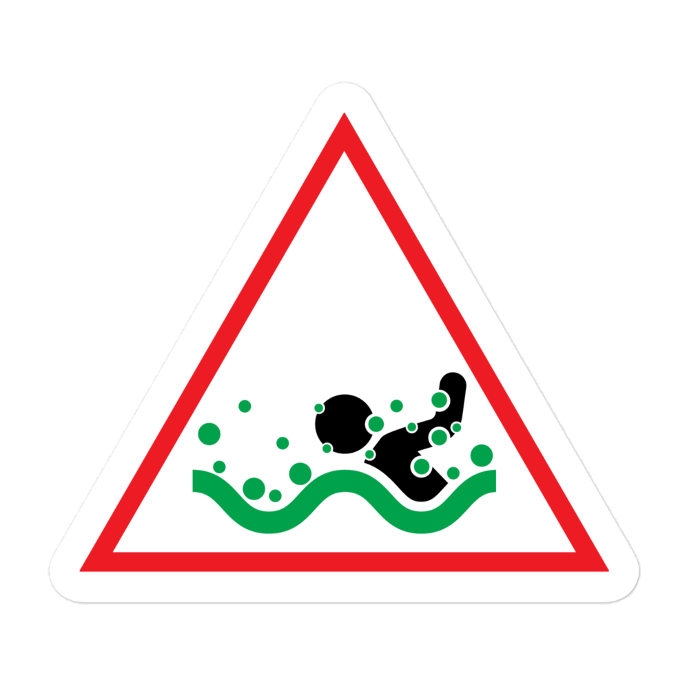 Acid Swim White 5" Vinyl Sticker