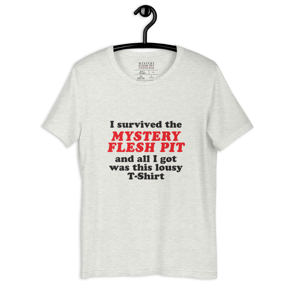 I Survived Tee Mystery Flesh Pit Souvenir Shop