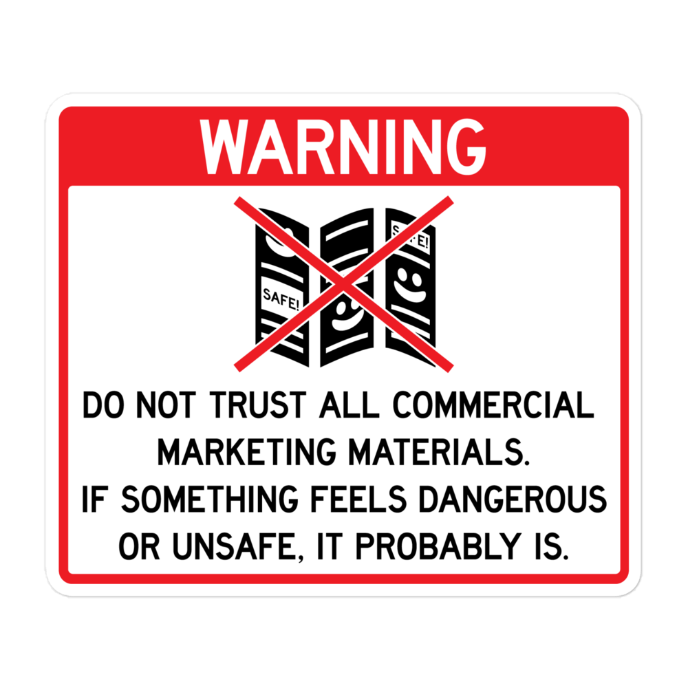 Marketing Warning 5" Vinyl Sticker