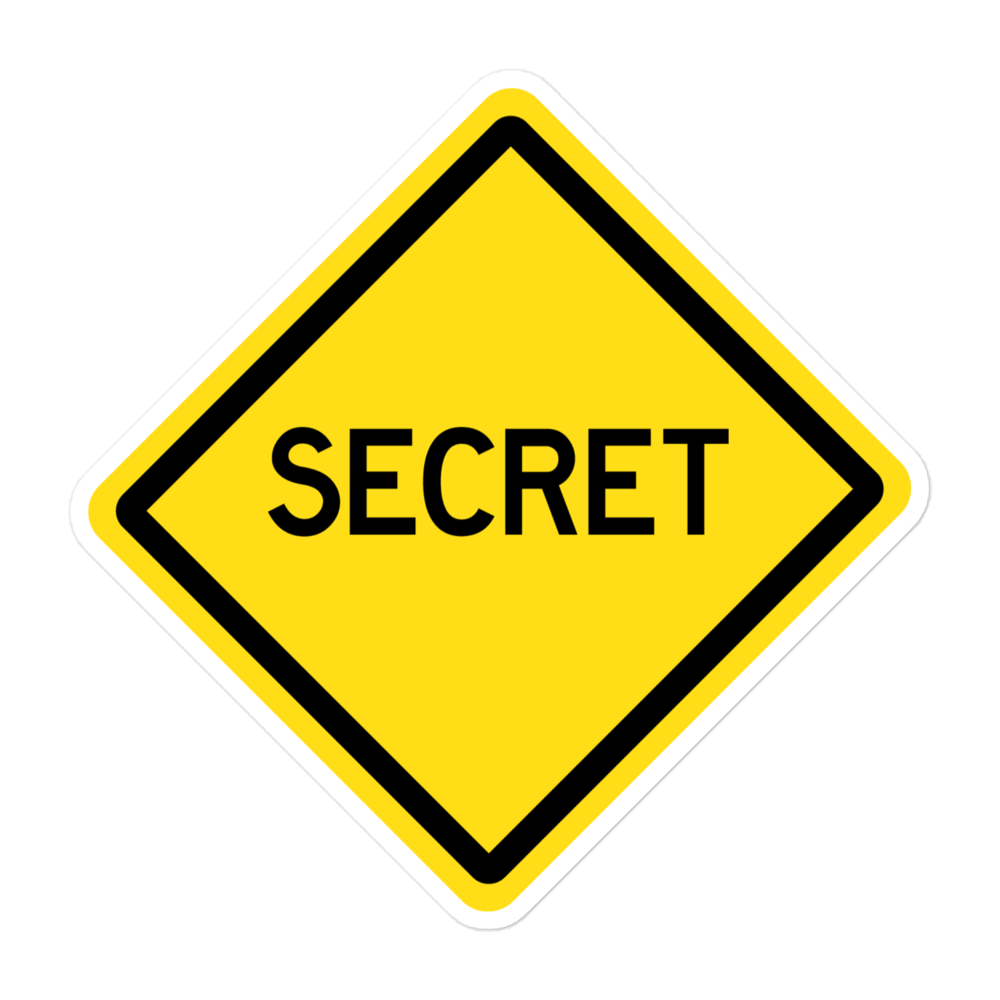 Secret 5" Vinyl Sticker